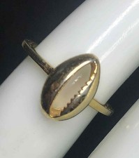 6179 Vermeil gold over Sterling 925 Shell Ring sz 6.5 1.7 grams