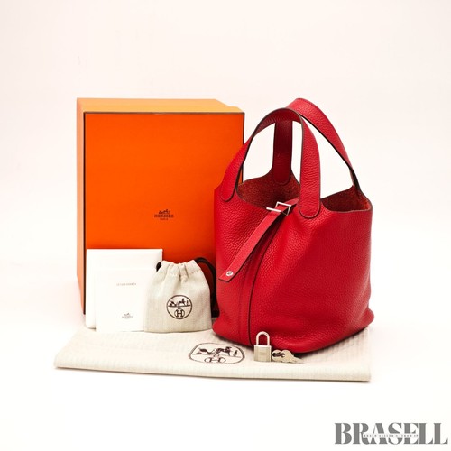Hermes Picotin Lock PM Rouge De Coeur Bucket Bag With Box【ImportFeeFREEE】