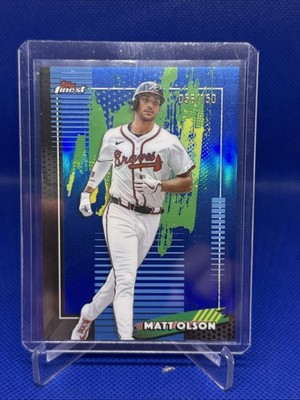 2026 Topps Finest Blue Serial Numbered /150 Matt Olson Atlanta Braves #28