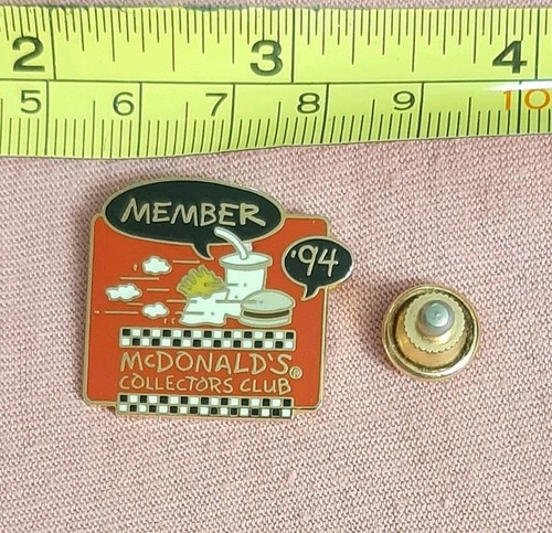 Vintage 1994 McDonald's Collectors Club '94 Member Jacket Lapel Pin