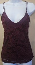 NWT Express One Eleven Women's Size S Lace Camisole Burgundy Tank Top