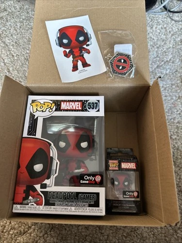 GameStop Funko Mystery Box Featuring Deadpool. 4 Pieces