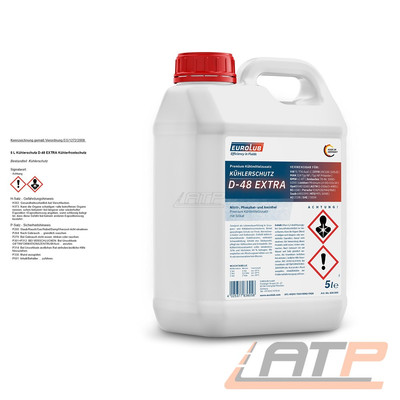 EUROLUB 5 L LITER KÜHLERSCHUTZ D-48 EXTRA KÜHLERFROSTSCHUTZ KONZENTRAT BLAU-GRÜN
