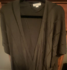 Loft Open Front Knit Cardigan Sweater Olive S...