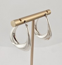 Vintage Sculpted Sterling Silver Twisted Tear...