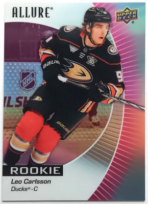 2023-24 UD Allure Pink Lemonade Rookie SP Leo Carlsson Anaheim Ducks RC