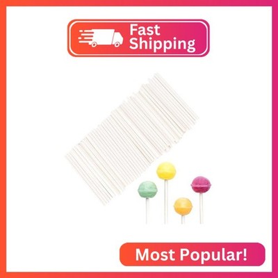 100 Pcs White Lollipop Sticks 3 Inch Cake Pop Sticks Candy Sticks for Cake Pops