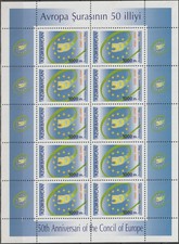 Azerbaijan S/S 50th Ann Council of Europe 1999 MNH-25 Euro