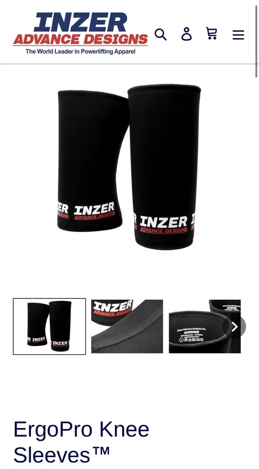 Inzer ErgoPro Knee Sleeves (Medium) - Image 2 of 4