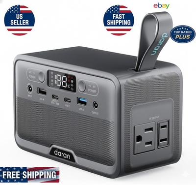 #ad Portable Power Station 89.6Wh LiFePO4 Solar Generator 100W AC Outlet Power Bank $66.99
