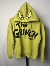 The Grinch Yellow Hoodie with Character Eyes on Hood XS 