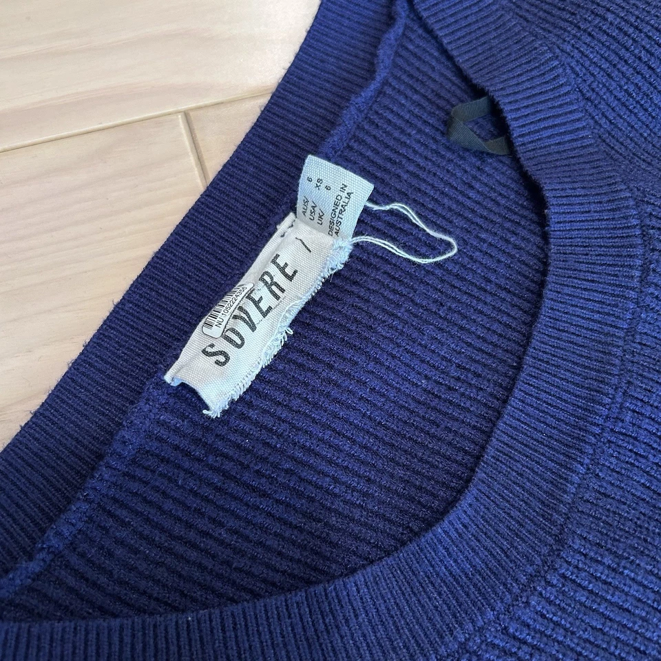 Sovere Ease Knit Sweater Blue Dress Long Sleeve Women’s USA XS - Image 3 of 4