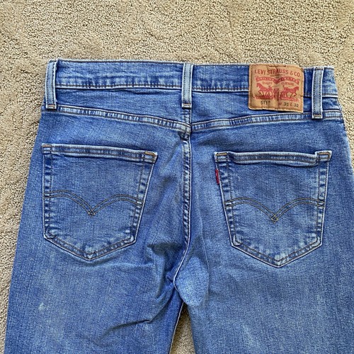 Levi's Men's 511 Jeans 31x32 Slim Fit Light Wash Stretch Denim Tapered Pants - Picture 6 of 8