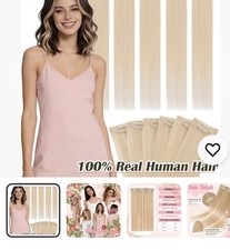 100 Human Hair Extension Clip In Single Streaks. 2 Per pack,16 long Color 13