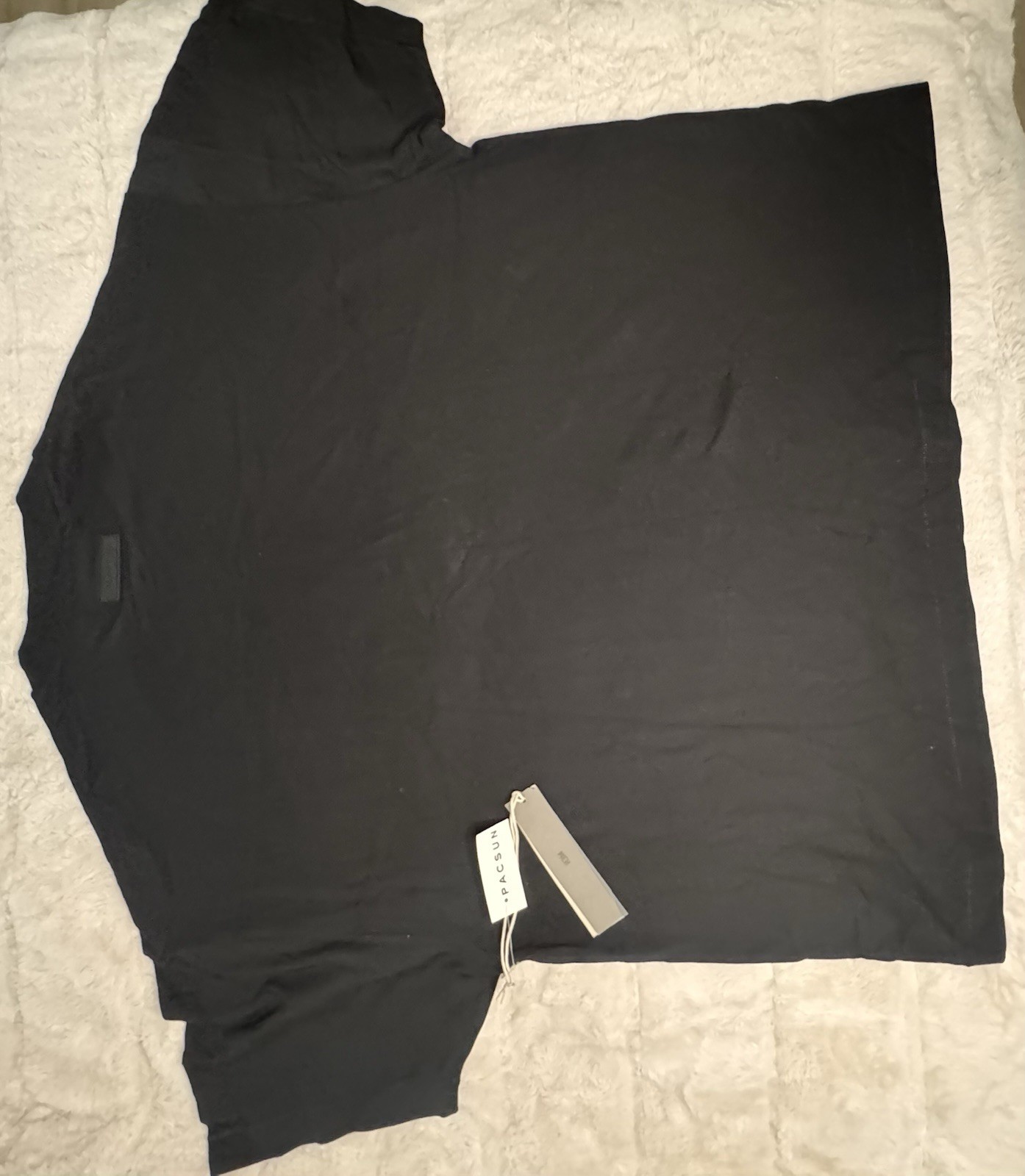 Essential Fear of God Black mens MED Pique 90s Short Sleeve Tee Free ShippingA39 thumbnail 5