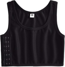 Chest Binder Tank Top Breathable Comfortable and Soft Slim Fit Small, Black
