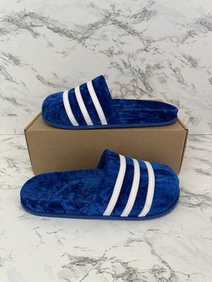 adidas Adimule Blue Velvet Slides Mule Slippers Adilette Shoes GY2556 Men Size 8