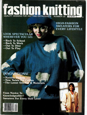 Knit Fashion Knitting Pattern Magazine Issue #20 January 1985 VTG 27 Patterns