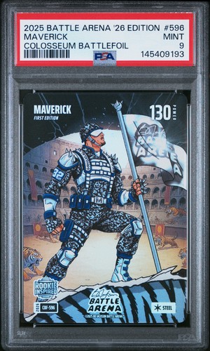 2025 BO JACKSON BATTLE ARENA 2026 ED COLOSSEUM BATTLEFOIL #596 MAVERICK PSA 9