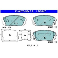 Satz Bremsbeläge Bremsklötze vorne für KIA Ceed CD Optima JF PRO JD | 2453028 Satz Bremsbeläge Bremsklötze vorne für KIA Ceed CD Optima JF PRO JD | 2453028