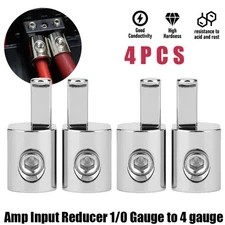 4Pcs ILL Customz Offset Power and Ground 1/0 Gauge to 4 Gauge Amp Input Reducers