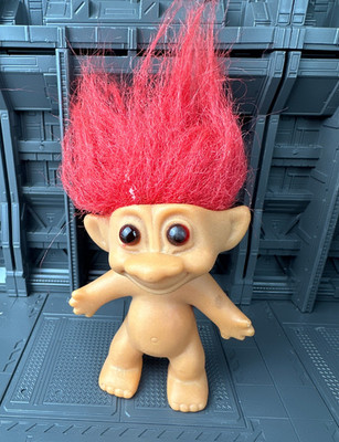4'' Troll Doll - No Clothes / Naked with Red Hair made in china vintage 80s