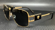 VERSACE VE2251 100287 Gold Dark Grey Men's 63 mm Sunglasses