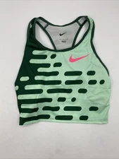 Nike Pro Elite Track Crop Top Green Made In USA DR5052-341 Women’s Sizes XS-S
