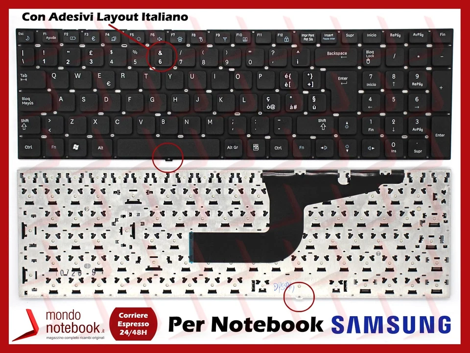 Clavier Ordinateur Portable SAMSUNG Np RV719 RV720 RV718 RV711 (Noir) À Adhésifs - Photo 1/1