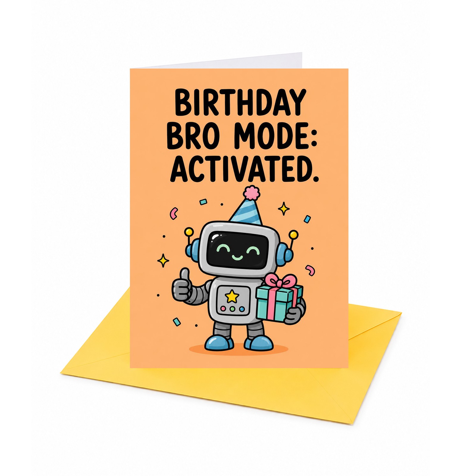 Brightfeel Bro Mode Activated Brother Birthday Card - Multi - Image 2