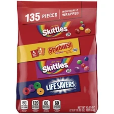 MARS 29689 Fruity Candy Assortment - Skittles/Starburst and Life Savers New