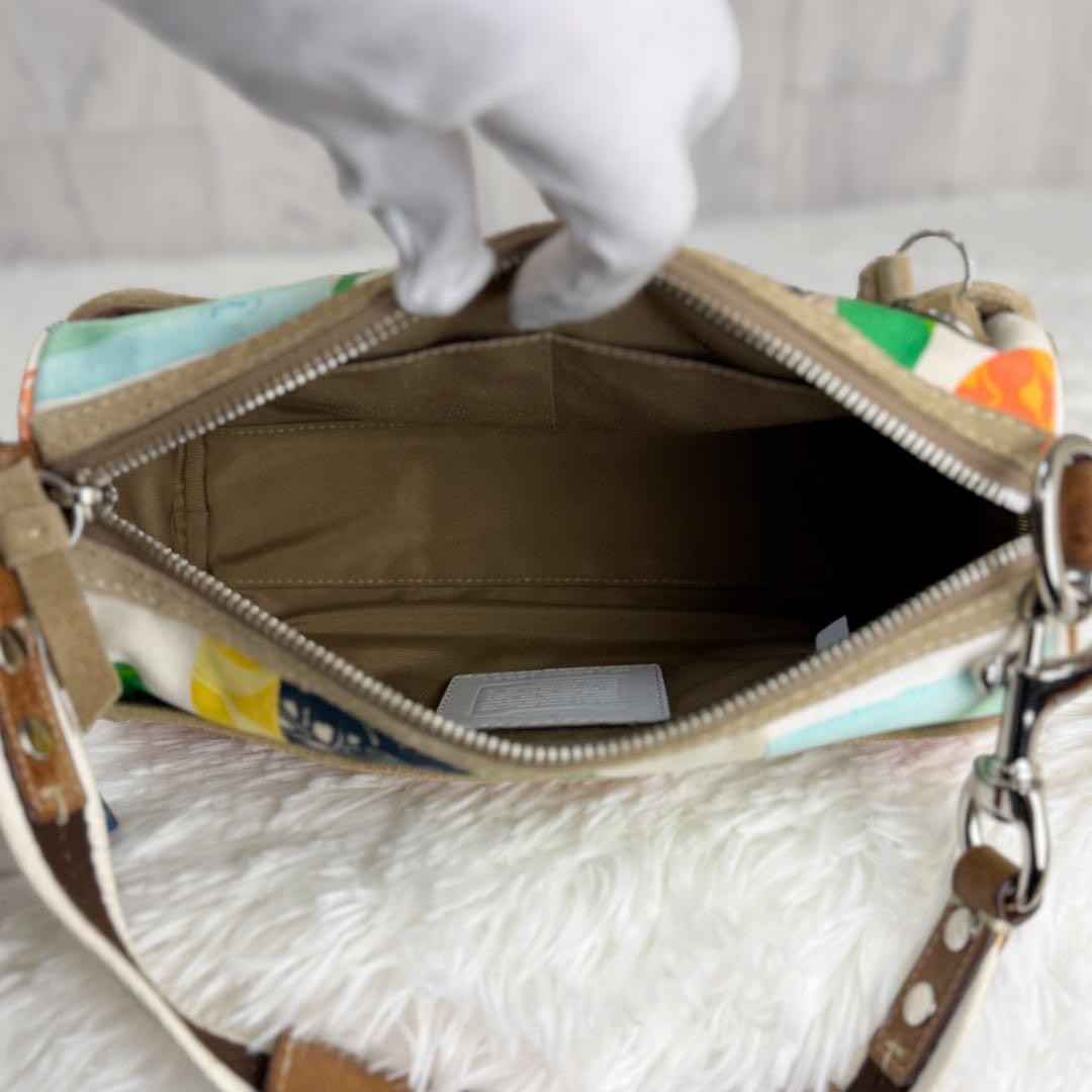 COACH Multicolor Signature Patchwork Shoulder Bag… - image 8