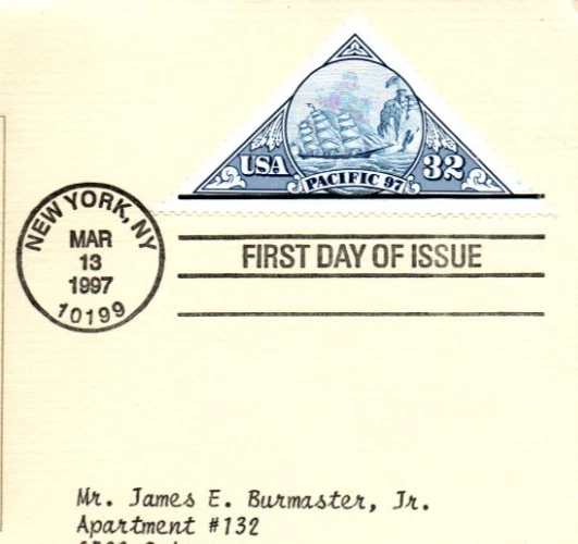 FDC USPS Scott #3030 Gold Replica Pacific 97 US Mail Clipper Ship c1997 PCS - Image 3 of 4