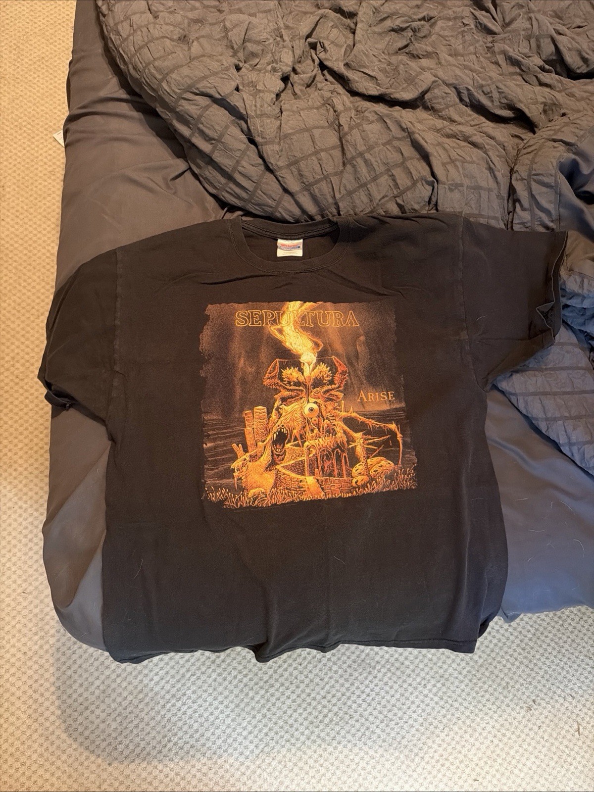 Vintage Sepultura Arise Shirt Mens Black Thrash Metal Graphic Tee 2003