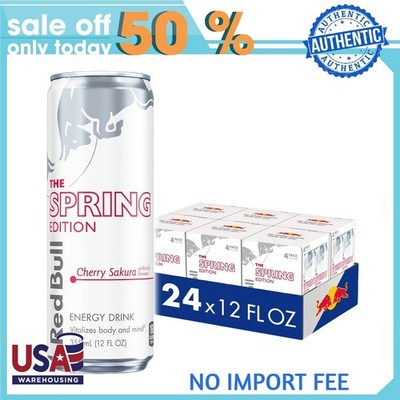Red Bull Spring Edition Energy Drink, Cherry Sakura, 12 fl. oz., 6 x 4 cans