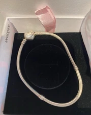Pandora- 20cm Sterling Silver Bracelet Fully Hallmark 925 In Original Box