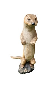 Vintage Purbeck Pottery Wildlife Series 8" Otter Figurine, Made in England