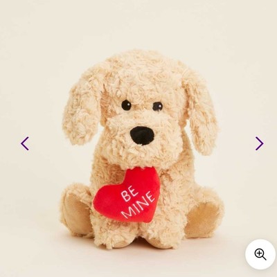 Warmies Be Mine Golden Dog Soft Plush Valentines NWT