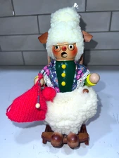 STEINBACH Pralent W. Germany Grandma Knit Rocking Chair Music Box Incense Smoker