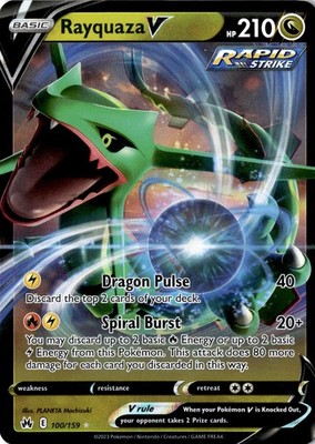 Rayquaza V Ultra Rare Crown Zenith 100/159 NM