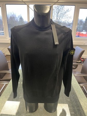 Stone Island Pullover Herren 100 % Baumwolle Schwarz Größe M