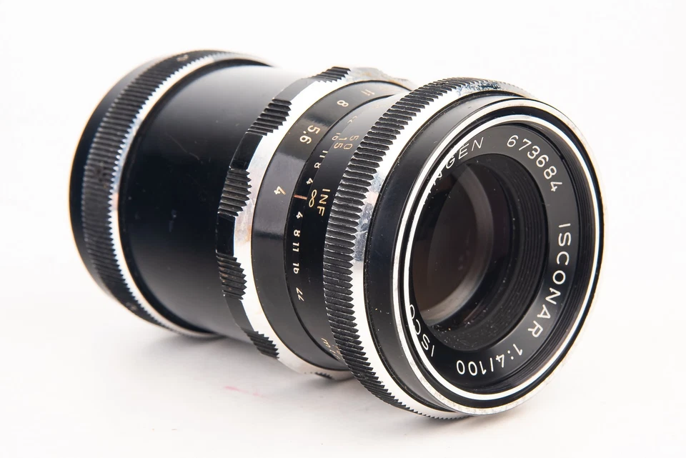 Teleobjetivo con capucha M42 Montaje con tornillo Isco-Gottingen Isconar 100 mm f/4 V20 Foto 3 de 4