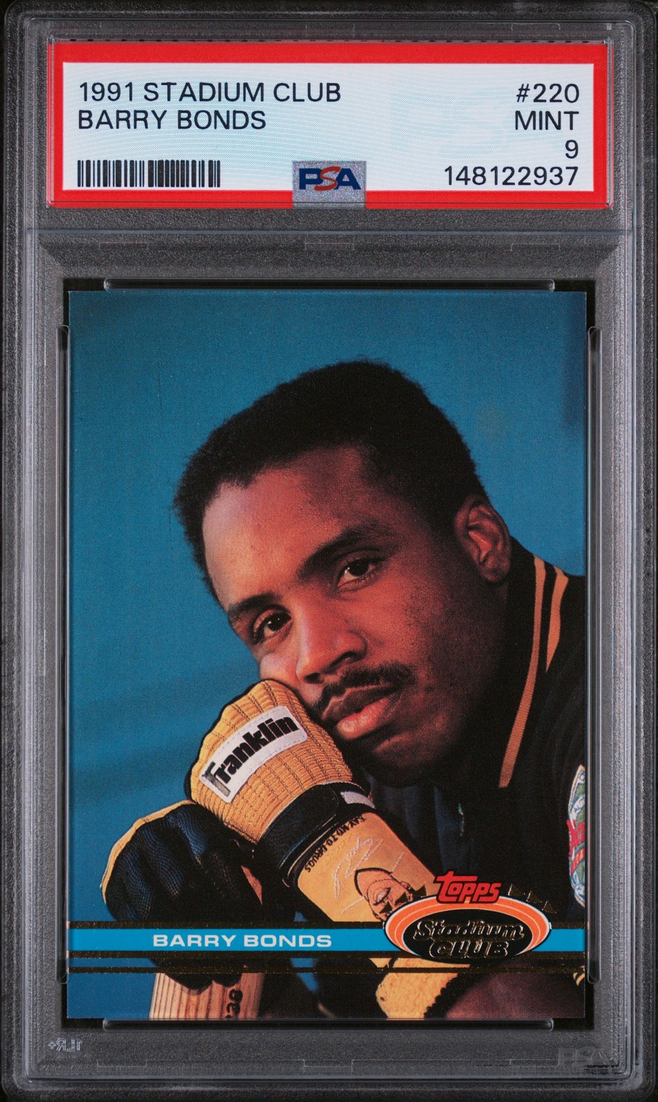1991 STADIUM CLUB #220 BARRY BONDS PSA 9