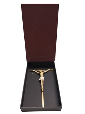 10  Antique Brass Crucifix Chapel Craft  by Mark Thomas Boxed