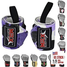 MRX Weight Lifting Gym Training Wrist Wraps for Wrist 1-Pair Camo Purple