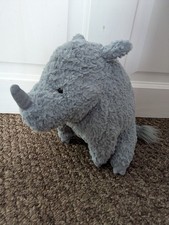 Jellycat RONDLE Rhino, Retired, Rare, Stuffed Toy, Soft Plush - VGUC
