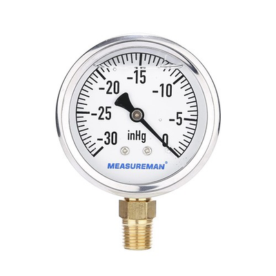 #ad MEASUREMAN 2 1 2inch Dial Size Glycerin Filled Plumbing Pressure 30inHg 0 $12.73