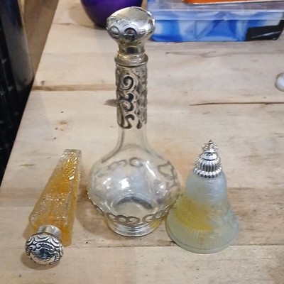 Avon Decorative Glass Perfume Bottle Lot of 3 incl. Coty L'Origan