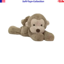Cute Brown Monkey Plush Toy Soft Stuffed Animal Lying Doll Kids Gift Brown