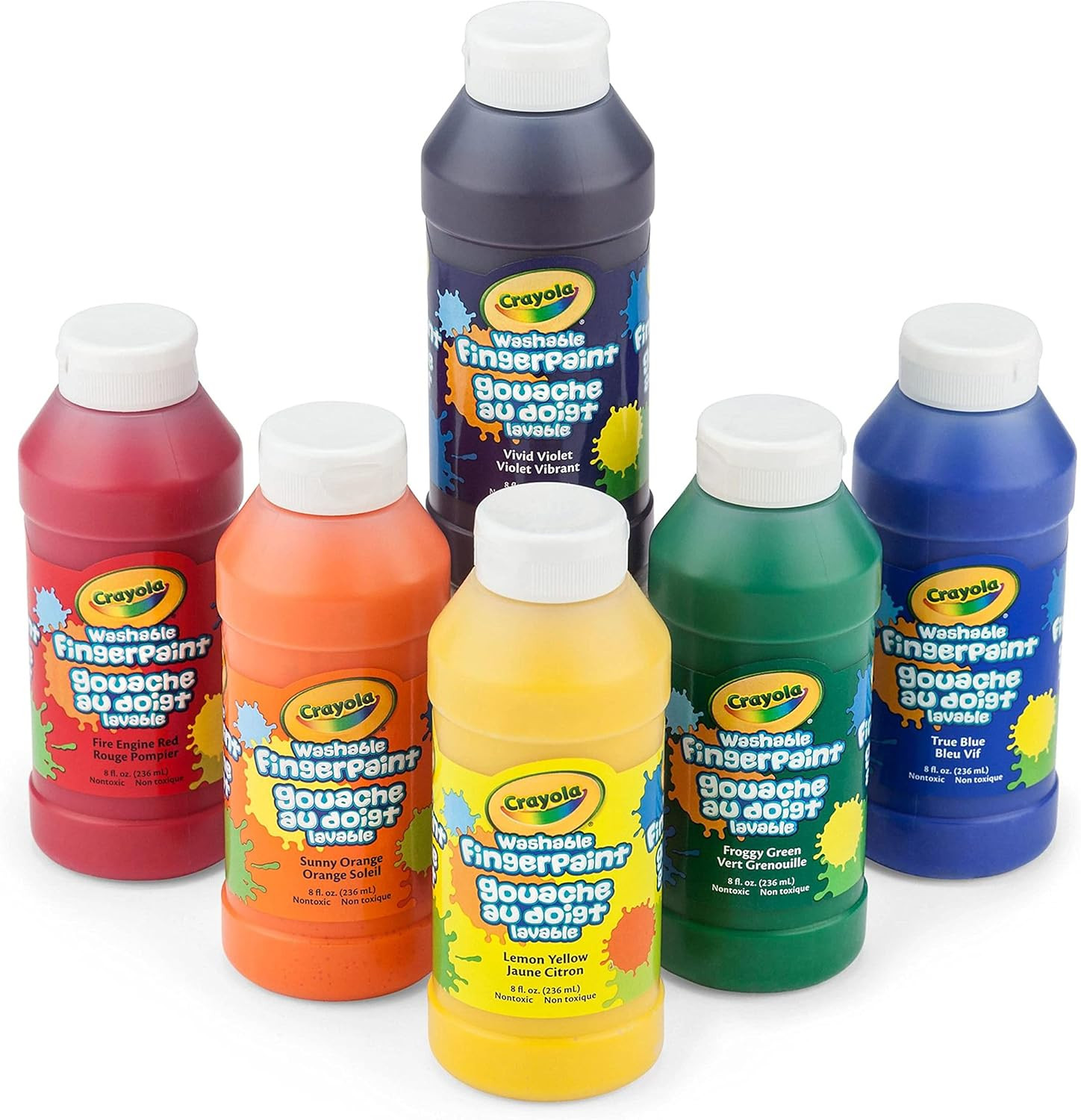 Crayola Washable Finger Paints Set, Nontoxic Arts & Crafts for Toddlers